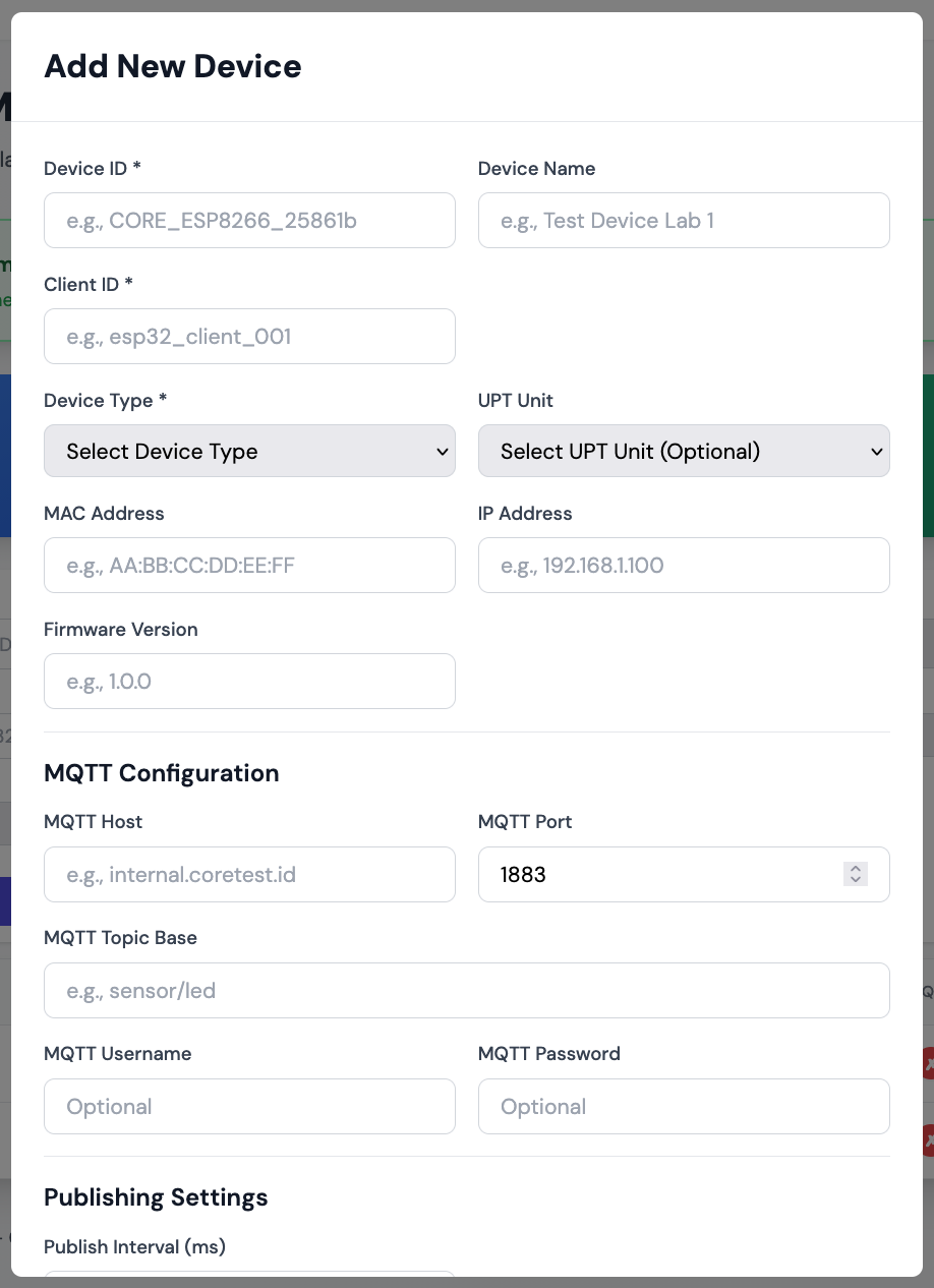 Device Registration Form
